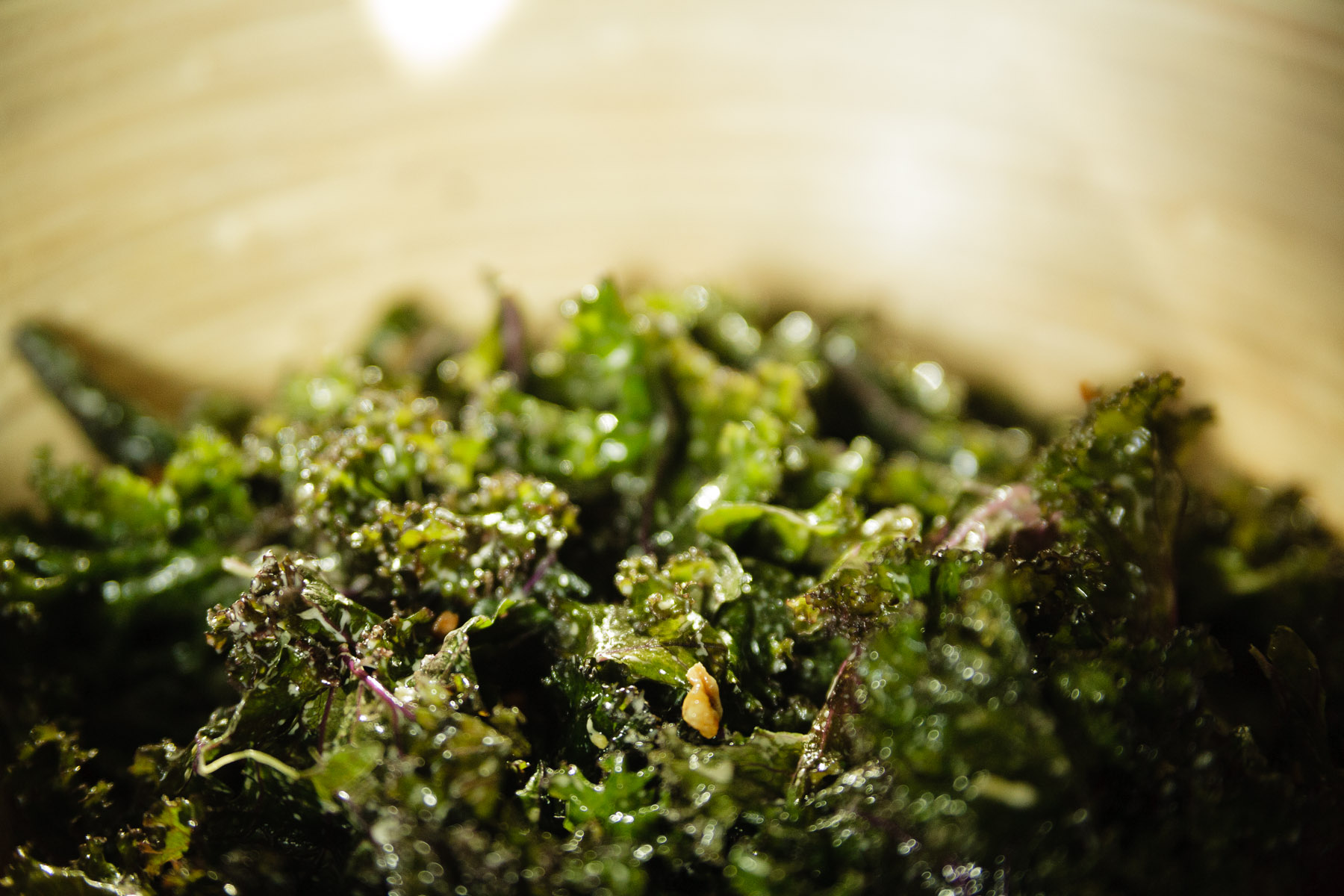 Delicious vegan creamy kale salad by Hannah Larson The Healthful Salad