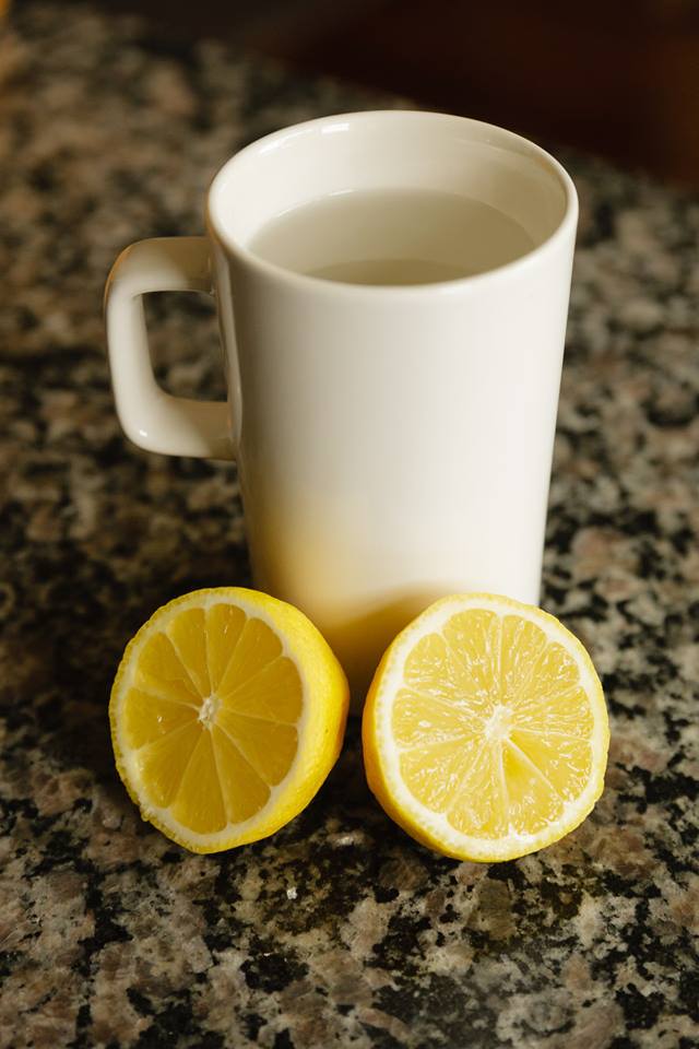 Hot lemon water
